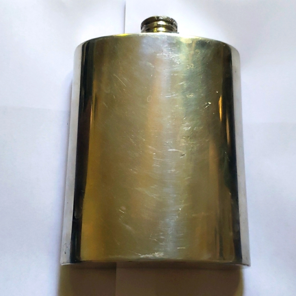 Vintage pewter flask